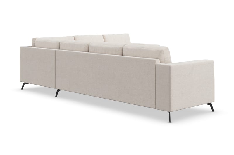 Ocean Lyx 5-seters Vendbar L-formet Hjørnesofa i Stoff - Beige - Møbler - Sofaer - Hjørnesofaer