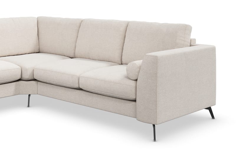 Ocean Lyx 5-seters Vendbar L-formet Hjørnesofa i Stoff - Beige - Møbler - Sofaer - Hjørnesofaer