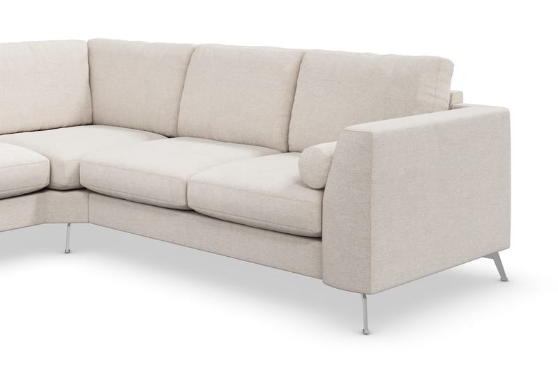 Ocean Lyx 5-seters Vendbar L-formet Hjørnesofa i Stoff - Beige - Møbler - Sofaer - Hjørnesofaer