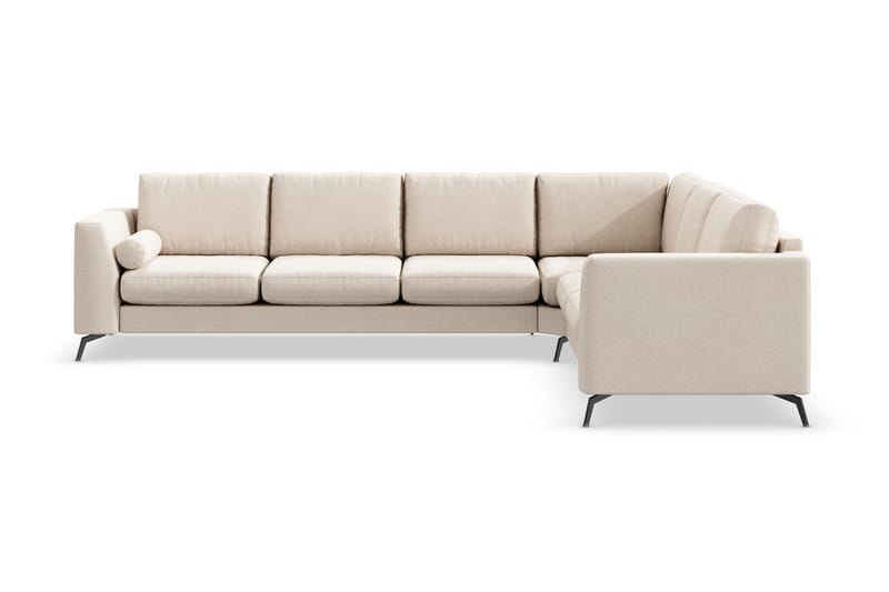 Ocean Lyx 5-seters Vendbar L-formet Hjørnesofa i Stoff - Beige - Møbler - Sofaer - Hjørnesofaer