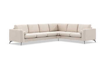 Ocean Lyx 5-seters Vendbar L-formet Hjørnesofa i Stoff - Beige - Møbler - Sofaer - Hjørnesofaer