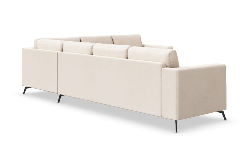 Ocean Lyx 5-seters Vendbar L-formet Hjørnesofa i Stoff - Beige - Møbler - Sofaer - Hjørnesofaer