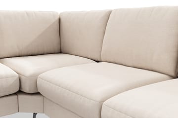 Ocean Lyx 5-seters Vendbar L-formet Hjørnesofa i Stoff - Beige - Møbler - Sofaer - Hjørnesofaer