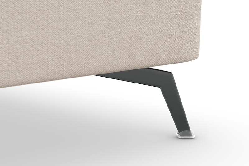 Ocean Lyx 5-seters Vendbar L-formet Hjørnesofa i Stoff - Beige - Møbler - Sofaer - Hjørnesofaer