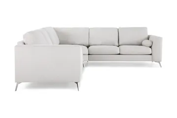 Ocean Lyx 5-seters Vendbar L-formet Hjørnesofa i Stoff - Lys grå - Møbler - Sofaer - Hjørnesofaer