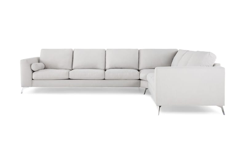 Ocean Lyx 5-seters Vendbar L-formet Hjørnesofa i Stoff - Lys grå - Møbler - Sofaer - Hjørnesofaer