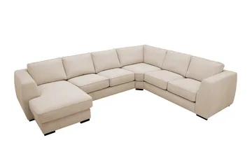 Optus 5-seters hjørnesofa med vendbar divan - Beige - Møbler - Sofaer - Hjørnesofaer - Hjørnesofa med divan