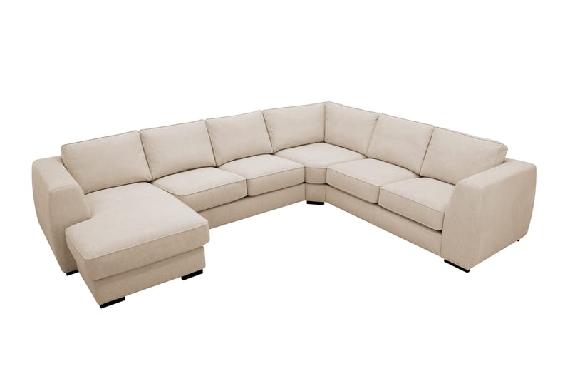 Optus 5-seters hjørnesofa med vendbar divan - Beige - Møbler - Sofaer - Hjørnesofaer - Hjørnesofa med divan