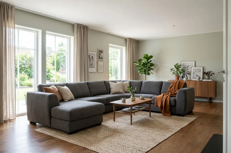 Optus 5-seters hjørnesofa med vendbar divan - Mørkegrå - Møbler - Sofaer - Hjørnesofaer - Hjørnesofa med divan