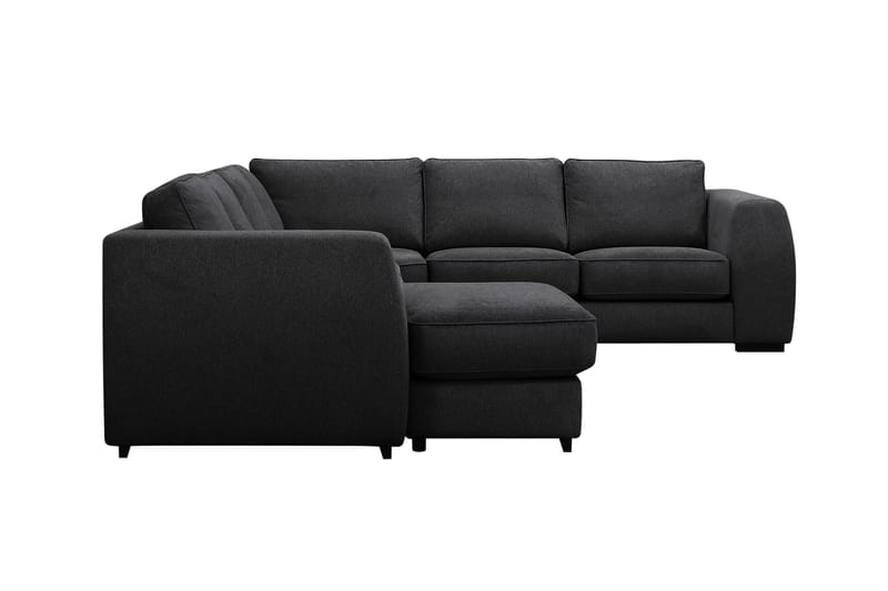 Optus 5-seters hjørnesofa med vendbar divan - Svart - Møbler - Sofaer - Hjørnesofaer - Hjørnesofa med divan