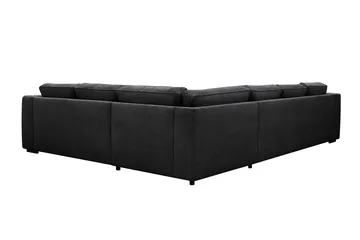 Optus 5-seters hjørnesofa med vendbar divan - Svart - Møbler - Sofaer - Hjørnesofaer - Hjørnesofa med divan