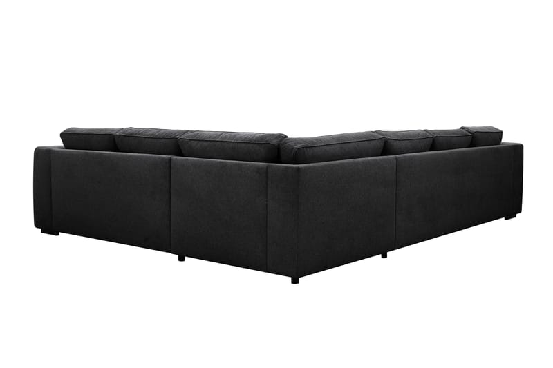 Optus 5-seters hjørnesofa med vendbar divan - Svart - Møbler - Sofaer - Hjørnesofaer - Hjørnesofa med divan