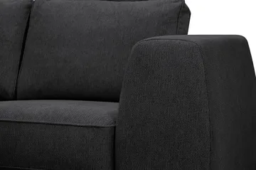 Optus 5-seters hjørnesofa med vendbar divan - Svart - Møbler - Sofaer - Hjørnesofaer - Hjørnesofa med divan