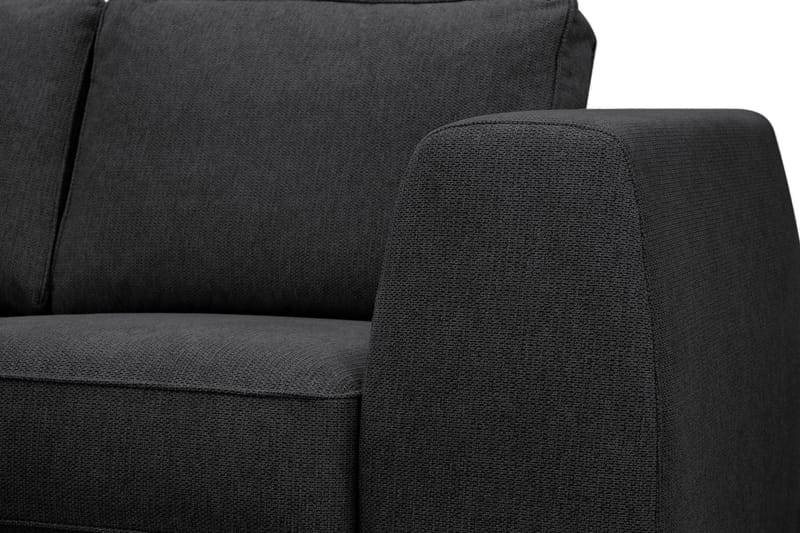 Optus 5-seters hjørnesofa med vendbar divan - Svart - Møbler - Sofaer - Hjørnesofaer - Hjørnesofa med divan
