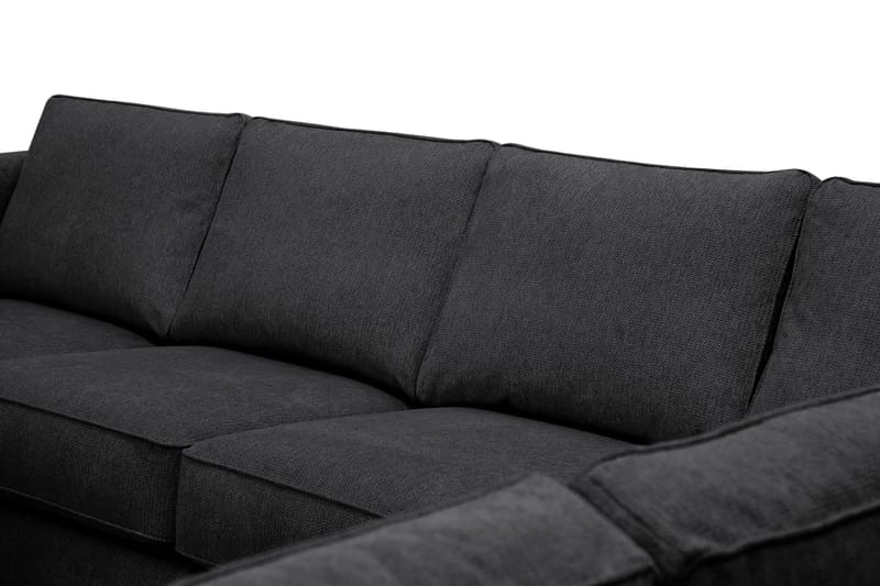 Optus 5-seters hjørnesofa med vendbar divan - Svart - Møbler - Sofaer - Hjørnesofaer - Hjørnesofa med divan