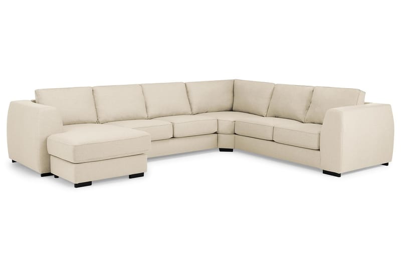 Optus 5-seters Vendbar U-formet Hjørnesofa med Divan i Stoff - Beige - Møbler - Sofaer - Hjørnesofaer - Hjørnesofa med divan