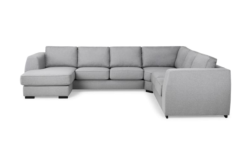 Optus 5-seters Vendbar U-formet Hjørnesofa med Divan i Stoff - Lys grå - Møbler - Sofaer - Hjørnesofaer - Hjørnesofa med divan