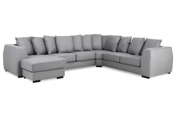 Optus 5-seters Vendbar U-formet Hjørnesofa med Divan i Stoff - Lys grå - Møbler - Sofaer - Hjørnesofaer - Hjørnesofa med divan