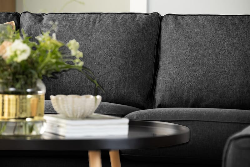 Optus 5-seters Vendbar U-formet Hjørnesofa med Divan i Stoff - Mørk grå - Møbler - Sofaer - Hjørnesofaer - Hjørnesofa med divan