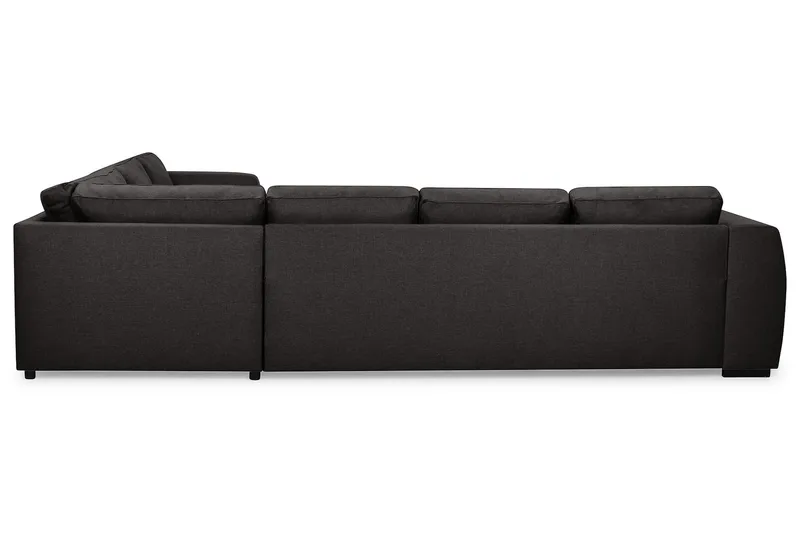 Optus 5-seters Vendbar U-formet Hjørnesofa med Divan i Stoff - Mørk grå - Møbler - Sofaer - Hjørnesofaer - Hjørnesofa med divan