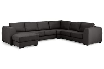 Optus 5-seters Vendbar U-formet Hjørnesofa med Divan i Stoff - Mørk grå - Møbler - Sofaer - Hjørnesofaer - Hjørnesofa med divan