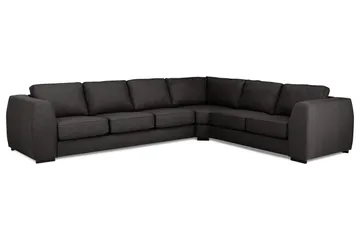 Optus 5-seters Venstrevendt L-formet Hjørnesofa i Stoff - Mørk grå - Møbler - Sofaer - Hjørnesofaer