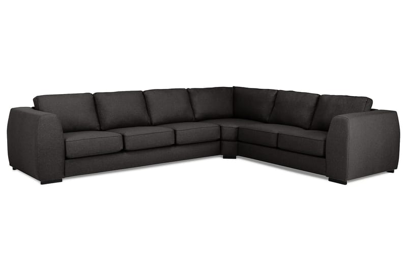 Optus 5-seters Venstrevendt L-formet Hjørnesofa i Stoff - Mørk grå - Møbler - Sofaer - Hjørnesofaer