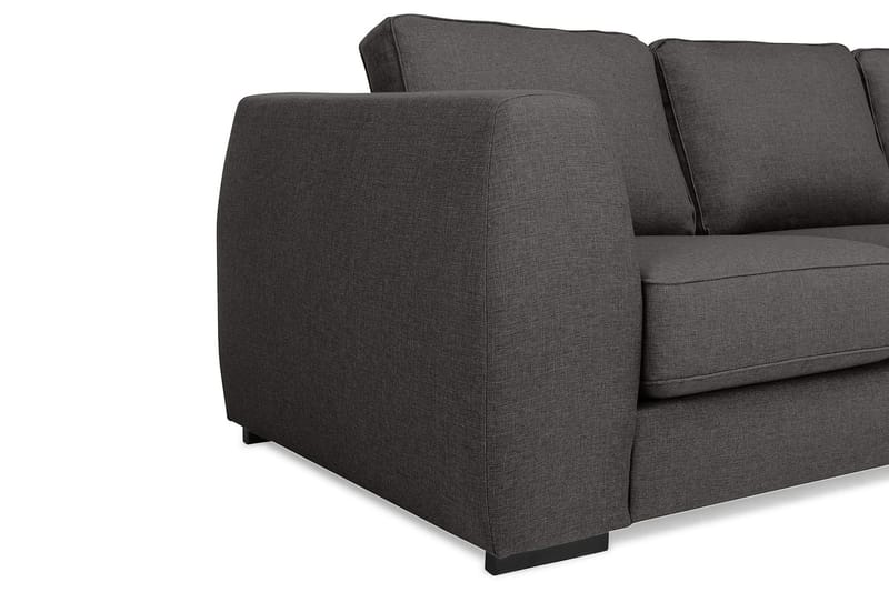 Optus 5-seters Venstrevendt L-formet Hjørnesofa i Stoff - Mørk grå - Møbler - Sofaer - Hjørnesofaer
