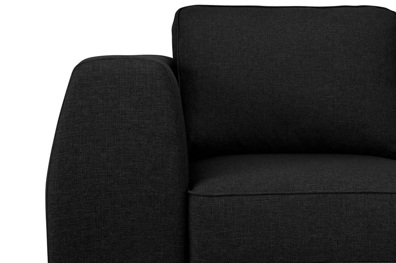 Optus 5-seters Venstrevendt L-formet Hjørnesofa i Stoff - Svart - Møbler - Sofaer - Hjørnesofaer