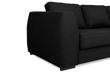 Optus 5-seters Venstrevendt L-formet Hjørnesofa i Stoff - Svart - Møbler - Sofaer - Hjørnesofaer