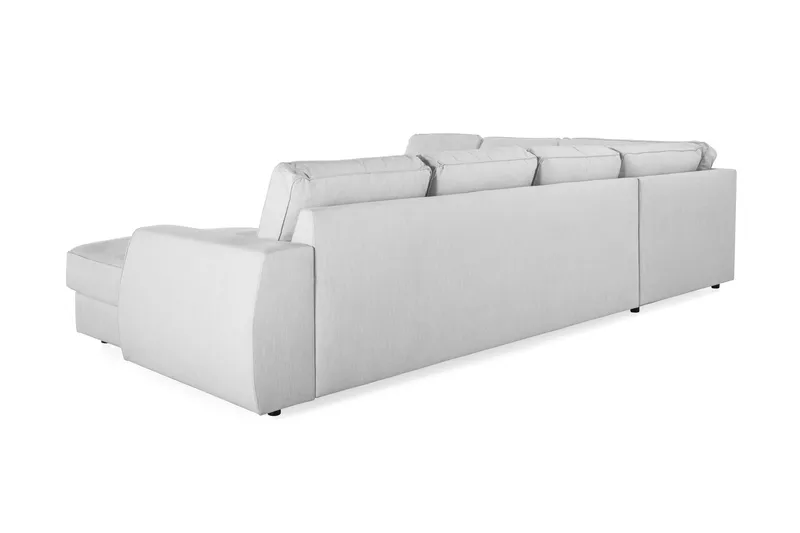 Optus Lyx 5-seters Høyrevendt U-formet Hjørnesofa med Divan i Stoff - Grå - Møbler - Sofaer - Hjørnesofaer - Hjørnesofa med divan