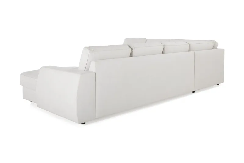 Optus Lyx 5-seters Høyrevendt U-formet Hjørnesofa med Divan i Stoff - Lys grå - Møbler - Sofaer - Hjørnesofaer - Hjørnesofa med divan