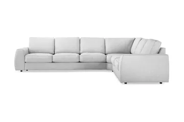 Optus Lyx 5-seters Vendbar L-formet Hjørnesofa i Stoff - Grå - Møbler - Sofaer - Hjørnesofaer