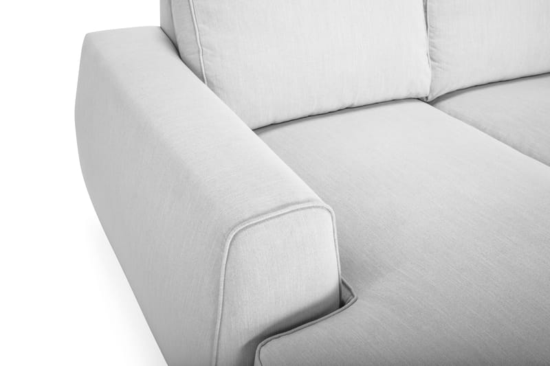 Optus Lyx 5-seters Vendbar L-formet Hjørnesofa i Stoff - Grå - Møbler - Sofaer - Hjørnesofaer