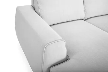 Optus Lyx 5-seters Vendbar L-formet Hjørnesofa i Stoff - Grå - Møbler - Sofaer - Hjørnesofaer