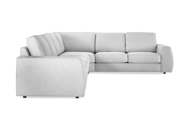 Optus Lyx 5-seters Vendbar L-formet Hjørnesofa i Stoff - Grå - Møbler - Sofaer - Hjørnesofaer