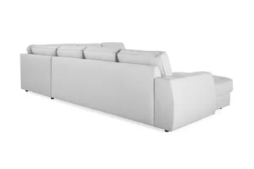 Optus Lyx 5-seters Venstrevendt U-formet Hjørnesofa med Divan i Stoff - Grå - Møbler - Sofaer - Hjørnesofaer - Hjørnesofa med divan