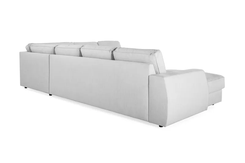 Optus Lyx 5-seters Venstrevendt U-formet Hjørnesofa med Divan i Stoff - Grå - Møbler - Sofaer - Hjørnesofaer - Hjørnesofa med divan