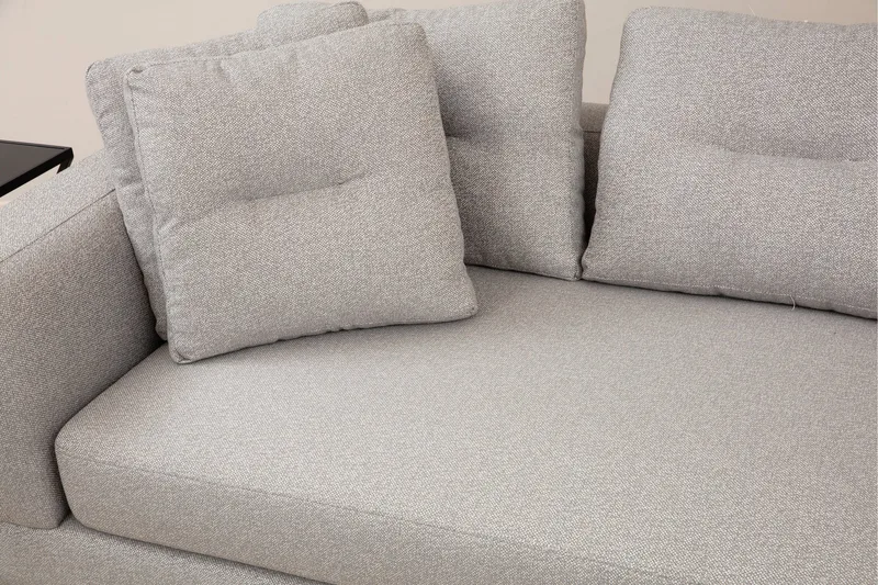 Pavdova Hjørnesofa 4-seter - Lysegrå - Møbler - Sofaer - Sofaer med sjeselong - 4 seters sofa med divan