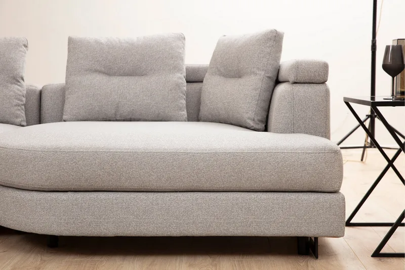 Pavdova Hjørnesofa 4-seter - Lysegrå - Møbler - Sofaer - Sofaer med sjeselong - 4 seters sofa med divan