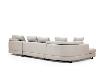 Pavdova Hjørnesofa 4-seter - Lysegrå - Møbler - Sofaer - Sofaer med sjeselong - 4 seters sofa med divan