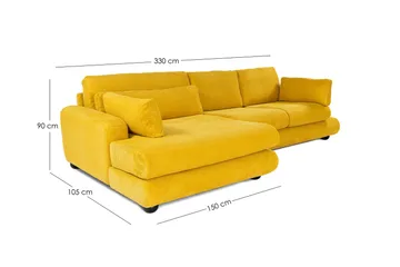 Relento Hjørnesofa 3-seter - Olive - Møbler - Sofaer - Hjørnesofaer - Hjørnesofa med divan