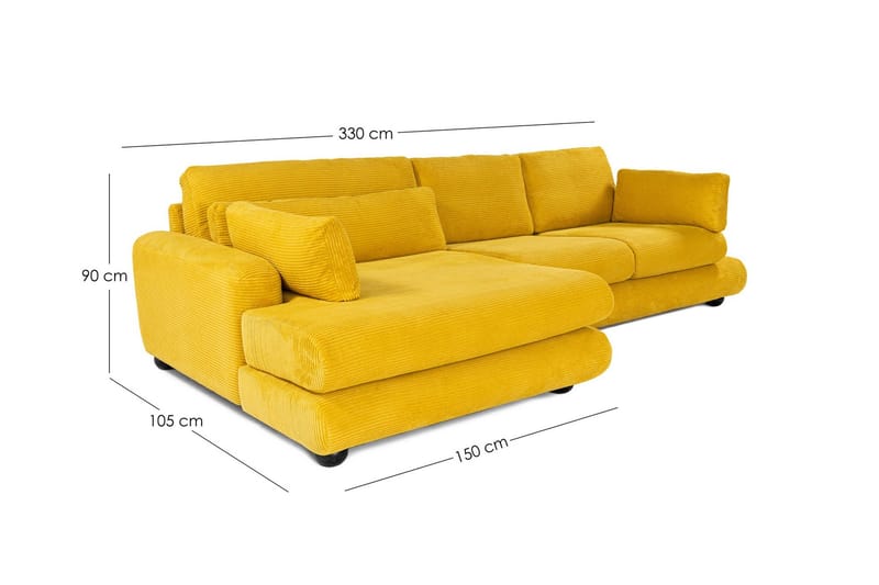 Relento Hjørnesofa 3-seter - Olive - Møbler - Sofaer - Hjørnesofaer - Hjørnesofa med divan