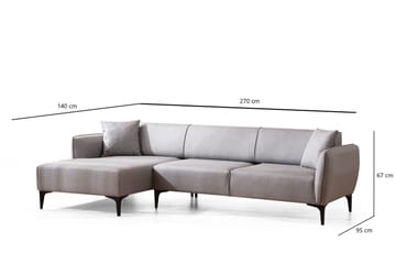 Rossland Divansofa 3-seters - Grå - Møbler - Sofaer - Sovesofaer - Hjørnesovesofa