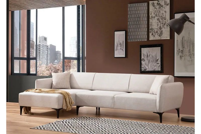 Rossland Divansofa 3-seters, Hvit