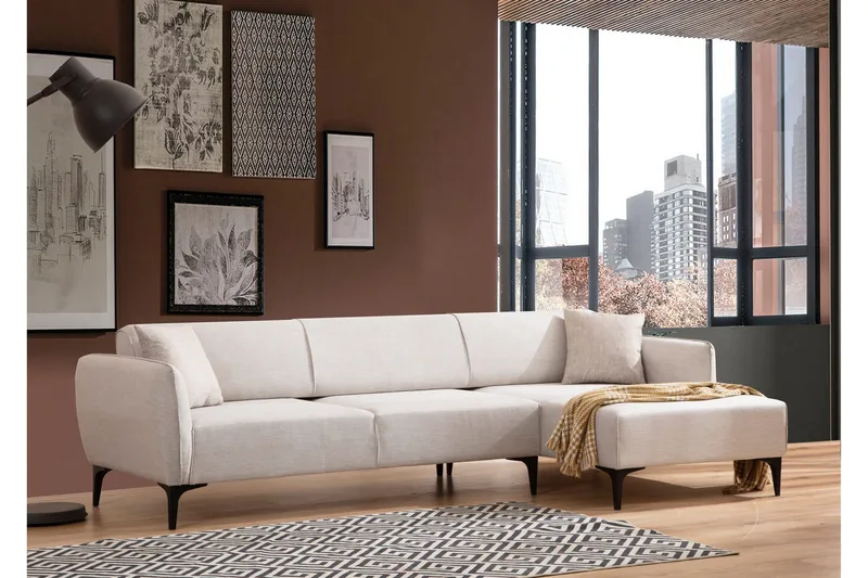 Rossland Divansofa 3-seters, Hvit