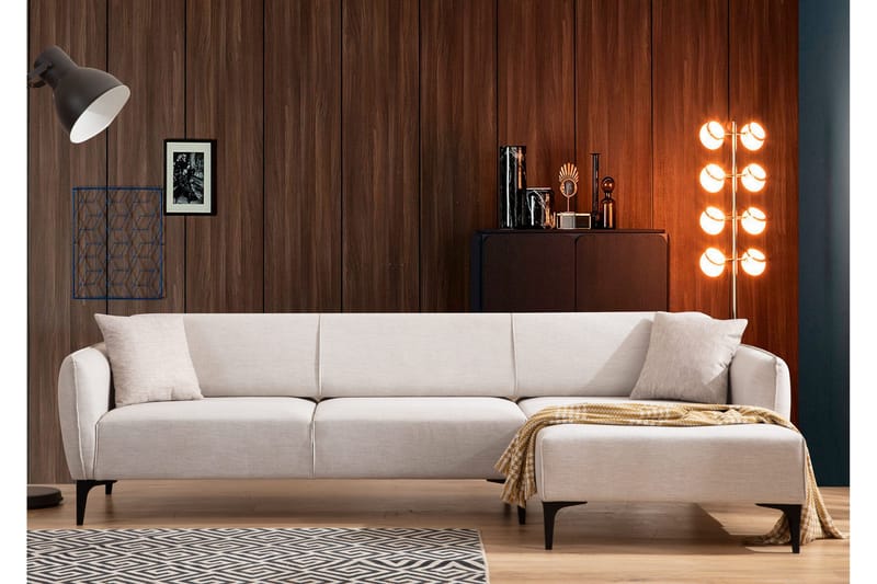 Rossland Divansofa 3-seters - Hvit - Møbler - Sofaer - Hjørnesofaer - Hjørnesofa med divan