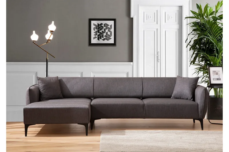 Rossland Divansofa 3-seters - Mørkegrå - Møbler - Sofaer - Hjørnesofaer - Hjørnesofa med divan