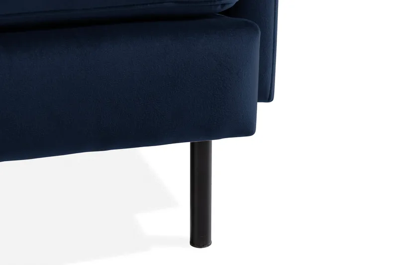 Teodin Hjørnesofa Fløyel - Blå - Møbler - Sofaer - Hjørnesofaer