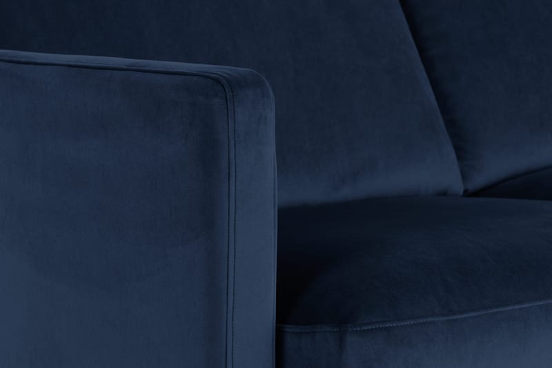 Teodin Hjørnesofa Fløyel - Blå - Møbler - Sofaer - Hjørnesofaer